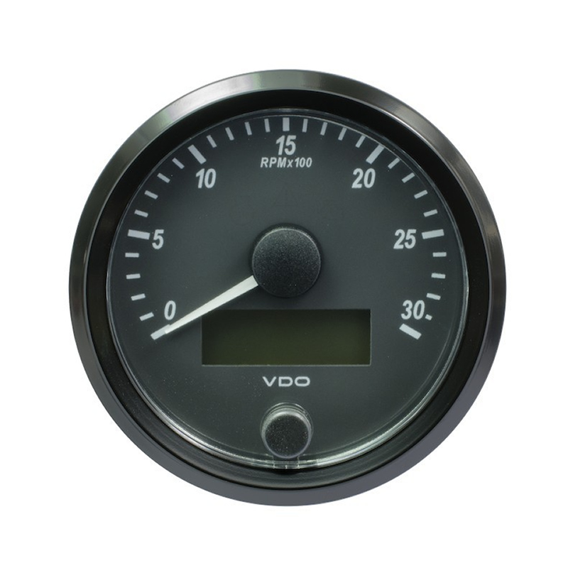 VDO SingleViu Tachometer 3.000 RPM Black 80mm gauge